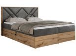 BOXBETT GUNAR - 180/200 Dunkelgrau Velvet - H4