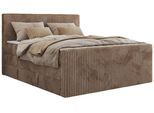 BOXSPRINGBETT TILIANO KING DUO 200/200 - Braun Cord - H4