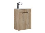 GÄSTE-WC-MÖBELSET Thermis 2 Teile Eiche Hell- 40 x 22 x 53 cm