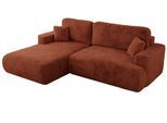 ECKSOFA OVO L Orange Plüsch - Links Seite