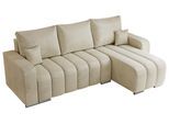 ECKSOFA KIRASSO L Beige Velvet