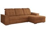 ECKSOFA MADRITO L - Orange Struktur - Rechts