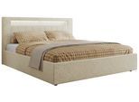 POLSTERBETT GOLD 5 CLASSIC 180/200 - Creme Strukture - Schaum-Matratze
