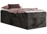 BOXBETT ZERO 90/200 - Dunkelgrau Plüsch - H3 - Topper Visco
