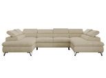 WOHNLANDSCHAFT PABLO U Strukture Creme