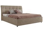 POLSTERBETT GALA CLASSIC 180/200 - Dunkelbeige Strukture - Schaum-Matratze