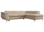 ECKSOFA PEDRO L Beige Plüsch - Rechts Seite