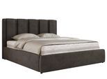 POLSTERBETT SAVINO CLASSIC 140/200 - Dunkelgrau Velvet - Multipocket-Matratze