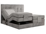 BOXBETT VITTORIA 180/200 - Hellgrau Velvet - H3