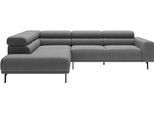 Ecksofa "Tossa, Modernes Design trifft smarte Funktione, Breite 273 cm", grau (platin), B:276cm H:71cm T:219cm, 100% Polyester, SCHÖNER WOHNEN-KOLLEKTION, Sofas, Ecksofa, Motorischer Sitzvorzug, Kopfteil-Funktion & Saugroboter-Höhe