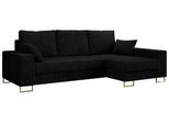 ECKSOFA Dorian Cord Schwarz