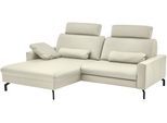 Ecksofa DIE PLANBAR "PN-EM20028 L-Form mit Kopfstützen", weiß, B:248cm H:114cm T:179cm, Sofas, Ecksofa, wahlweise mit motorischem Canape