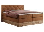 BOXSPRINGBETT VENETO KING 160/200 Orange Struktur - H3