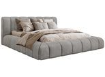 POLSTERBETT NUBEA CLASSIC 140/200 - Hellgrau Velvet - Pocket-Matratze
