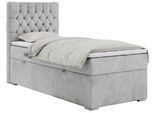BOXBETT PERA 90/200 Hellgrau Velvet - H3 - Links Seite