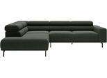 Ecksofa "Tossa, Modernes Design trifft smarte Funktione, Breite 273 cm", grün (oliv), B:276cm H:71cm T:219cm, 95% Polyester, 5% Nylon, SCHÖNER WOHNEN-KOLLEKTION, Sofas, Ecksofa, Motorischer Sitzvorzug, Kopfteil-Funktion & Saugroboter-Höhe