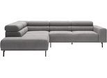 Ecksofa "Tossa, Modernes Design trifft smarte Funktione, Breite 273 cm", grau, B:276cm H:71cm T:219cm, 88% Polyester, 12% Polyacryl, SCHÖNER WOHNEN-KOLLEKTION, Sofas, Ecksofa, Motorischer Sitzvorzug, Kopfteil-Funktion & Saugroboter-Höhe