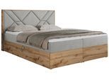 BOXBETT GUNAR - 120/200 Hellgrau Struktur - H3