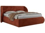 POLSTERBETT CAELA CLASSIC 200/200 - Orange Plüsch - Pocket-Matratze