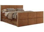 BOXSPRINGBETT ALBERO 2 KING DUO 180/200 Orange Strukture - H4