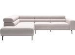 Ecksofa "Tossa, Modernes Design trifft smarte Funktione, Breite 273 cm", weiß, B:276cm H:71cm T:219cm, 100% Polyester, SCHÖNER WOHNEN-KOLLEKTION, Sofas, Ecksofa, Motorischer Sitzvorzug, Kopfteil-Funktion & Saugroboter-Höhe