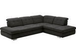 Ecksofa DIE PLANBAR "MP-IN17004 L-Form, Breite 323 cm, wahlweise weitere Funktionen", schwarz, B:323cm H:84cm T:124cm, 100% Polyester, Sofas, Ecksofa, Federkern-Polsterung, inkl. Sitztiefenverstellung
