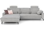 Ecksofa DIE PLANBAR "MP-IN20110 L-Form mit Federkern-Polsterung", grau, B:302cm H:87cm T:178cm, 100% Polyester, Sofas, Ecksofa, optional mit Funktionen erhältlich