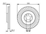 BOSCH Bremsscheibe 0986479a31 belüftet 385mm 36mm für VW
