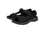 Sandale SIOUX "Oneglio-702", Herren, Gr. 44 (UK 9 1/2), schwarz, Obermaterial: 100% Kalbsnubukleder CANU. 100% Polyurethan PU., Schuhe Sandale