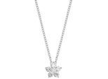 Kette mit Anhänger AMOR "Blüte", bunt (silberfarben, weiß), Halsketten, Damen, Silber 925 (Sterlingsilber), L: 45, mit Zirkonia (synth.)