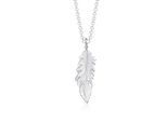 Kette mit Anhänger ELLI "Feder Anhänger Engel Gliederkette 925 Silber", silber, Halsketten, Damen, 80, ohne Stein, Silber 925 (Sterlingsilber), L: 80
