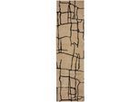 Teppich FLAIR RUGS "Theo", beige (creme), B:80cm H:12mm L:300cm, Kunstfaser, Teppiche, Teppich, Hoch-niedriger Flor in Wolle-Optik