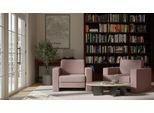 BRUNO Schlafsessel 70cm in Blush Rosa | praktische Größe | stabiles Massivholz & Boxspringkomfort