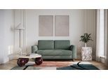 BRUNO Schlafsofa 140cm in Forest Green Grün | Klassik | stabiles Massivholz & Boxspringkomfort