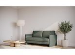 BRUNO Schlafsofa 160cm in Forest Green Grün | Schmal | stabiles Massivholz & Boxspringkomfort