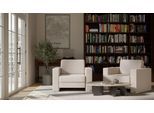 BRUNO Schlafsessel 70cm in Creme Ecru Beige | praktische Größe | stabiles Massivholz & Boxspringkomfort