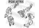FEBEST Lagerung, Motor pgm407rh vorne rechts für Citroën/Peugeot