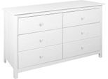 Schubkastenkommode MÖBILIA "Salgen", weiß, B:130cm H:80cm T:45cm, Massivholz, Sideboards, Schubladenkommode, im Landhaus-Stil