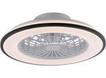 JUST LIGHT LED Deckenleuchte "LENO", weiß (schwarz), 1, Ø 49cm H: 14,5cm, 1 Stk., Leuchten, Ventilatorfunktion, CCT-RGB, Memoryfunktion, getrennt schaltbar, LED Deckenleuchte