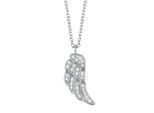 Kette mit Anhänger ENGELSRUFER "Little magic KETTE FLÜGEL", weiß (silber, 925, weiß), Halsketten, Damen, Silber 925 (Sterlingsilber), L: 44, mit Zirkonia (synth.)