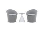 Gardenson , Grau, Weiß , Metall, Textil, Holzwerkstoff , Gartenmöbel, Balkonmöbel, Balkonmöbel-Sets