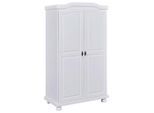 Mid.you Drehtürenschrank Interlink Hedda, Weiß, Kiefer, 4 Fächer, 104x180x56 cm, Blauer Engel, BQ - Bündnis für Qualität, Made in Germany, Schlafzimmer, Kleiderschränke, Drehtürenschränke