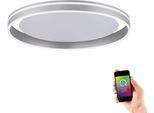 LED Deckenleuchte "Q-VITO", stahlfarben, 1, Ø 59cm, 1 Stk., NEUHAUS Q SMART HOME LIGHTS, Leuchten, LED Deckenleuchte