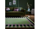 Wollteppich FLAIR RUGS "Kai Wool Border", grün, B:120cm H:10mm L:170cm, Wolle, Teppiche, Kai Wool Border Läufer Teppich