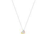 Kette mit Anhänger AMOR "Herz", rosa (silberfarben, gelbgoldfarben, roségoldfarben), Halsketten, Damen, Silber 925 (Sterlingsilber), L: 45 B: 1,2mm, B:1,2mm
