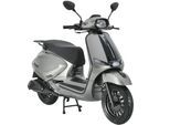 Motorroller ALPHA MOTORS "Napoli 50 ccm 45 km/h EURO 5 (mit/ohne Topcase)", silber (silberfarben, schwarz, schwarz), Motorroller, ohne Topcase, 45 km/h, B:72cm H:117cm L:182cm, Topseller