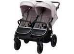 Zwillingsbuggy FILLIKID "Duette, grau", Kinder, grau, Aluminium, Nylon, Polyester, Stahl, Kinderwagen, auch als Geschwisterwagen verwendbar; nur 75 cm breit