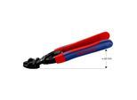 KNIPEX 72 62 200 Kraft-Bündigschneider für Weichmetall und Kunststoff mit schlanken Mehrkomponenten-Hüllen schwarz atramentiert 200 mm)