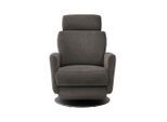 Livetastic , Graubraun , Textil , Uni , 77x105x87-154 cm , Made in EU , Stoffauswahl, Relaxfunktion, Sitzfläche 360° drehbar , Wohnzimmer, Sessel, Relaxsessel
