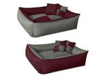 BedDog 2in1 Hundebett waschbar Hundekissen mit Rand Hundesofa